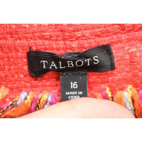 Talbots Orange Clay Tweed Sleeveless Dress-Size 16-Pockets-Lined-Office - Picture 5 of 12